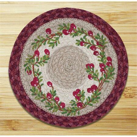 CAPITOL EARTH RUGS Cranberry Printed Round Swatch 80-390C